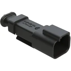 Housing, connector, pin, male, 2 pole, AT04-2P-SR01BLK