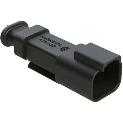 Housing, connector, pin, male, 2 pole, AT04-2P-SR01BLK - 1