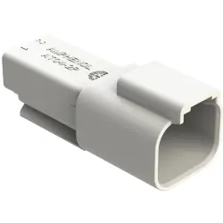 Housing, connector, pin, male, 2 pole, AT04-2P-WHT