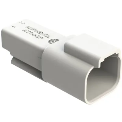 Housing, connector, pin, male, 2 pole, AT04-2P-WHT - 1