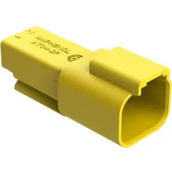 Housing, connector, pin, male, 2 pole, AT04-2P-YEL