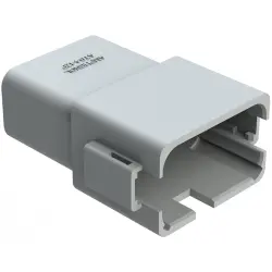 Plug, 12 pole, straight, 2 rows, gray, AT04-12PA