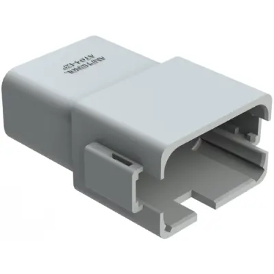 Plug, 12 pole, straight, 2 rows, gray, AT04-12PA - 1