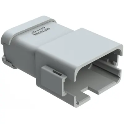 Plug, 12 pole, straight, 2 rows, gray, AT04-12PA-EC01 - 1