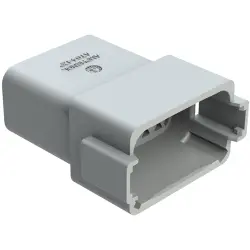 Plug, 12 pole, straight, 2 rows, gray, AT04-12PA-NES