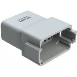 Plug, 12 pole, straight, 2 rows, AT04-12PA-NRD1