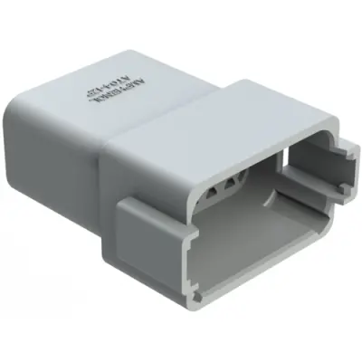 Plug, 12 pole, straight, 2 rows, AT04-12PA-NRD1 - 1