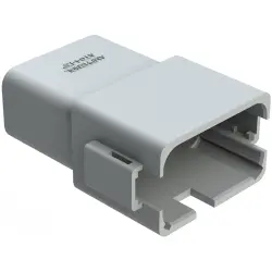 Plug, 12 pole, straight, 2 rows, gray, AT04-12PA-RD01