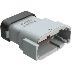 Plug, 12 pole, straight, 2 rows, gray, ATM04-12PA-SF1GY