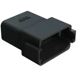 Plug, 12 pole, straight, 2 rows, AT04-12PB-NES