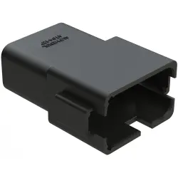 Plug, 12 pole, straight, 2 rows, black, AT04-12PB-RD01