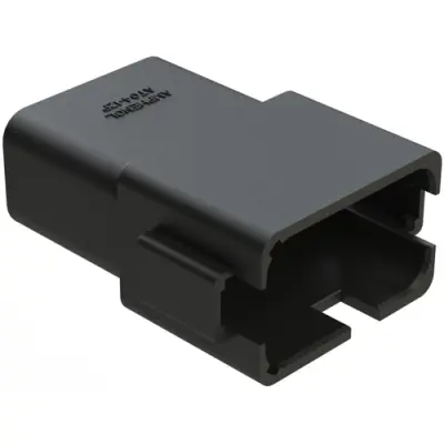 Plug, 12 pole, straight, 2 rows, black, AT04-12PB-RD01 - 1