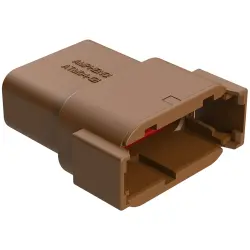 Plug, 12 pole, straight, 2 rows, gray, ATM04-12PD-RD01
