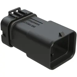 Plug, 26 pole, straight, 4 rows, black, ATS04-26PA