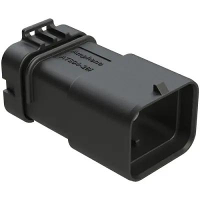 Plug, 26 pole, straight, 4 rows, black, ATS04-26PA - 1