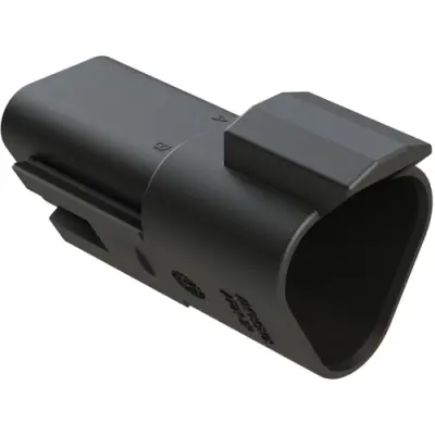Plug, 3 pole, straight, 2 rows, black, AT04-3P-BLK - 1