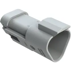 Plug, 3 pole, straight, 2 rows, gray, AT04-3P-EC01