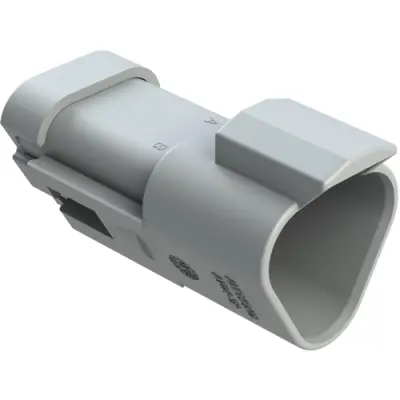 Plug, 3 pole, straight, 2 rows, gray, AT04-3P-MM01 - 1