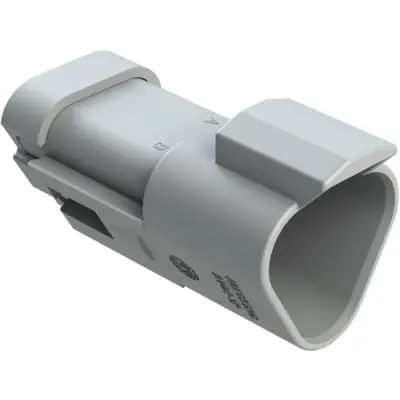 Plug, 3 pole, straight, 2 rows, gray, AT04-3P-SS01 - 1