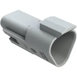 Plug, 3 pole, straight, 2 rows, gray, AT04-3P-RD01