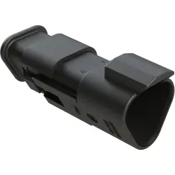 Plug, 3 pole, straight, 2 rows, black, AT04-3P-SR01BLK