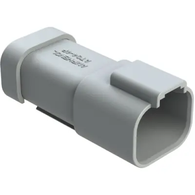 Plug, 4 pole, straight, 2 rows, gray, AT04-4P-MM01 - 1