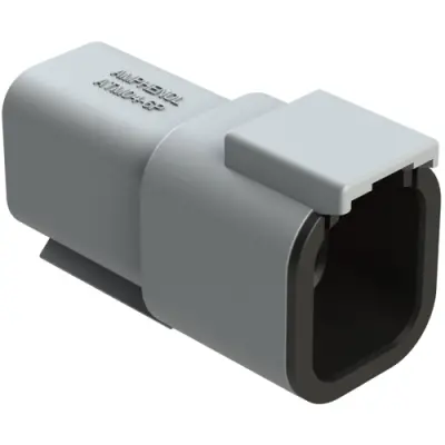 Plug, 6 pole, straight, 2 rows, gray, ATM04-6P - 1