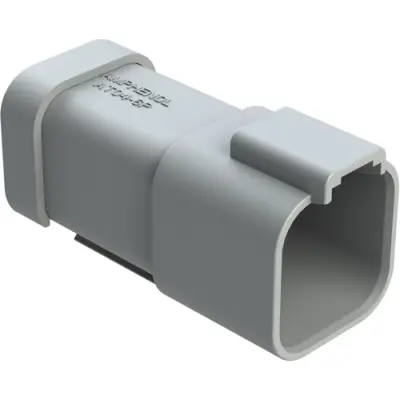 Plug, 6 pole, straight, 2 rows, gray, AT04-6P-EC01 - 1