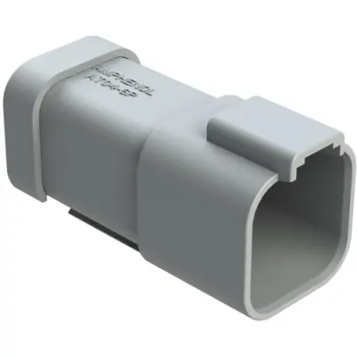 Plug, 6 pole, straight, 2 rows, gray, AT04-6P-MM01 - 1