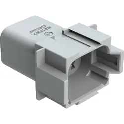 Plug, 8 pole, straight, 2 rows, gray, AT04-08PA
