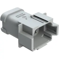 Plug, 8 pole, straight, 2 rows, gray, AT04-08PA-EC01