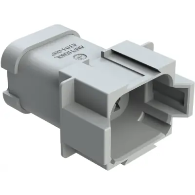 Plug, 8 pole, straight, 2 rows, gray, AT04-08PA-EC01 - 1