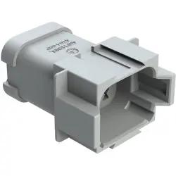 Plug, 8 pole, straight, 2 rows, gray, AT04-08PA-MM01