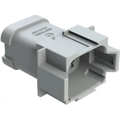 Plug, 8 pole, straight, 2 rows, gray, AT04-08PA-SS01 - 1