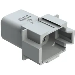 Plug, 8 pole, straight, 2 rows, gray, AT04-08PA-RD01
