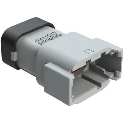 Plug, 8 pole, straight, 2 rows, gray, ATM04-08PA-SF1GY
