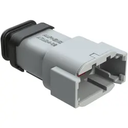 Plug, 8 pole, straight, 2 rows, gray, ATM04-08PA-SR1GY