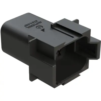 Plug, 8 pole, straight, 2 rows, black, AT04-08PB-RD01 - 1