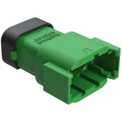 Plug, 8 pole, straight, 2 rows, green, ATM04-08PC-SF1GN
