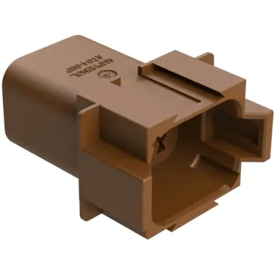 Plug, 8 pole, straight, 2 rows, brown, AT04-08PD - 1
