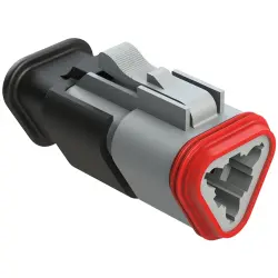 Socket housing, 3 pole, straight, gray, AT06-3S-SR02GRY