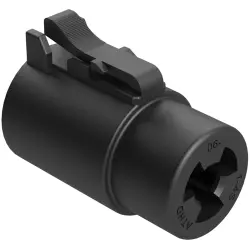 Socket housing, 1 pole, straight, black, ATHD06-1-4S