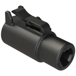 Socket housing, 1 pole, straight, black, ATHD06-1-8S