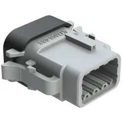 Socket housing, 8 pole, straight, 2 rows, gray, ATM06-08SA-SF1GY