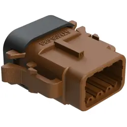 Socket housing, 8 pole, straight, 2 rows, brown, ATM06-08SD-SF1BN