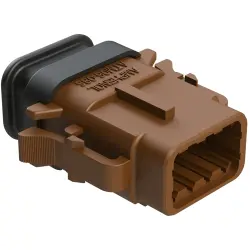 Socket housing, 8 pole, straight, 2 rows, brown, ATM06-08SD-SR1BN