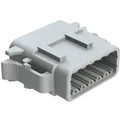 Socket housing, 12 pole, straight, 2 rows, gray, ATM06-12SA