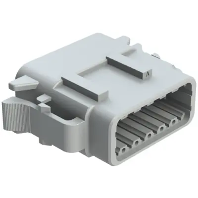 Socket housing, 12 pole, straight, 2 rows, gray, ATM06-12SA - 1