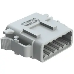 Socket housing, 12 pole, straight, 2 rows, gray, ATM06-12SA-RD01