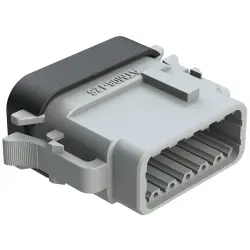 Socket housing, 12 pole, straight, 2 rows, gray, ATM06-12SA-SF1GY